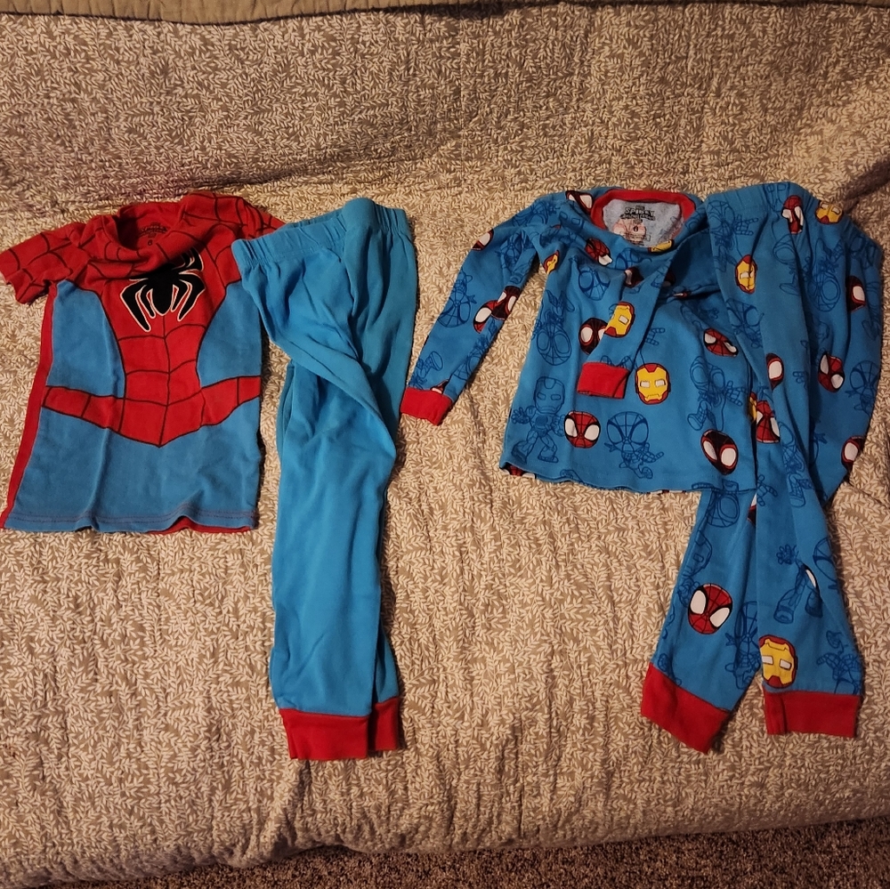 Marvel Spider-Man  Blue and Red Pajama Set for Cozy Nights